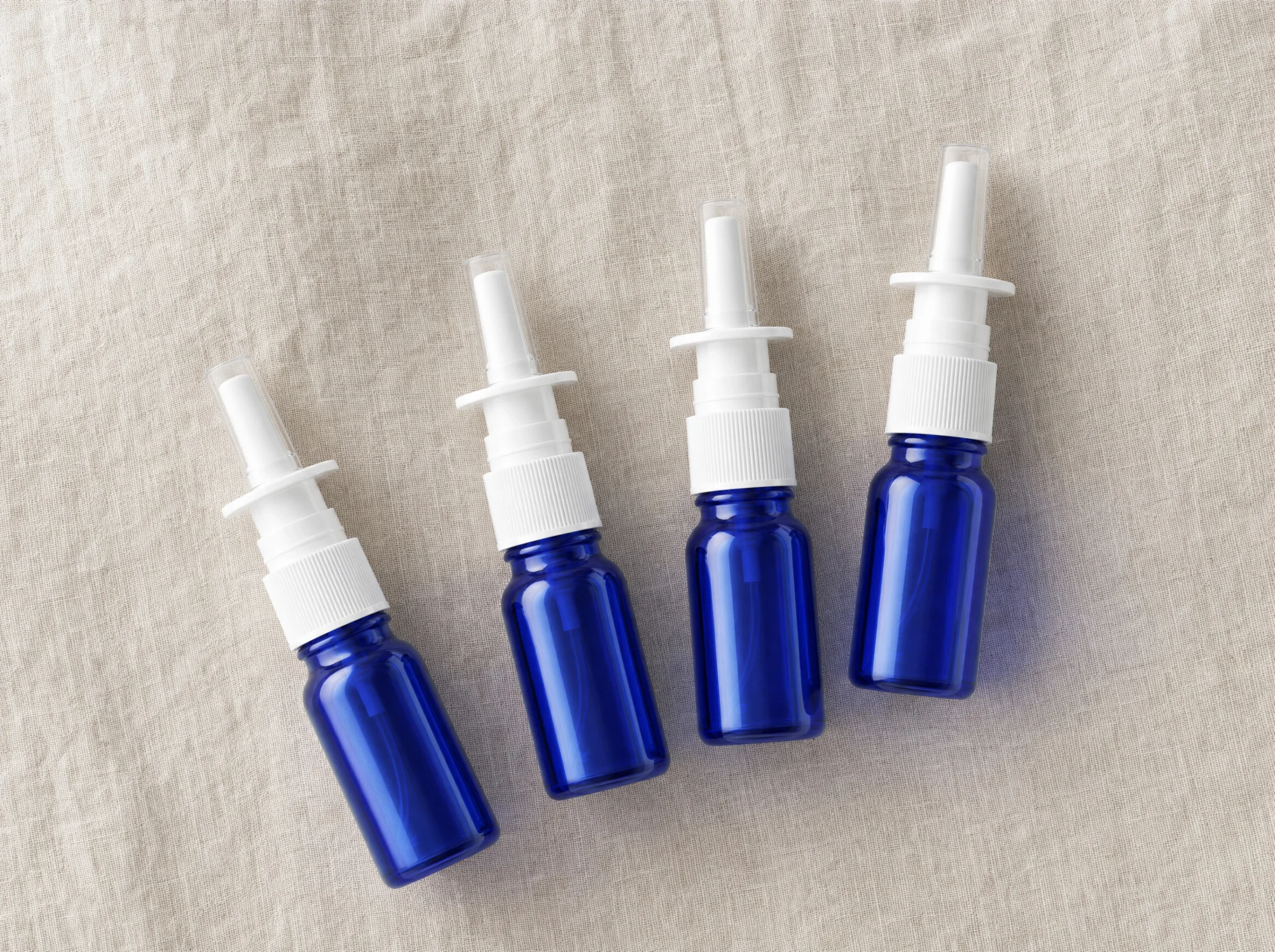 Nasal Spray Bottle 10ml · cobalt blue glass - Image 8